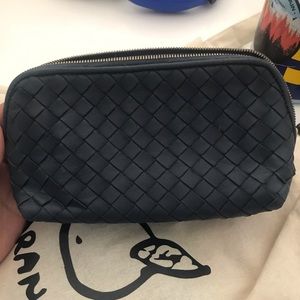 Bottega Veneta Navy Blue Leather Small Bag